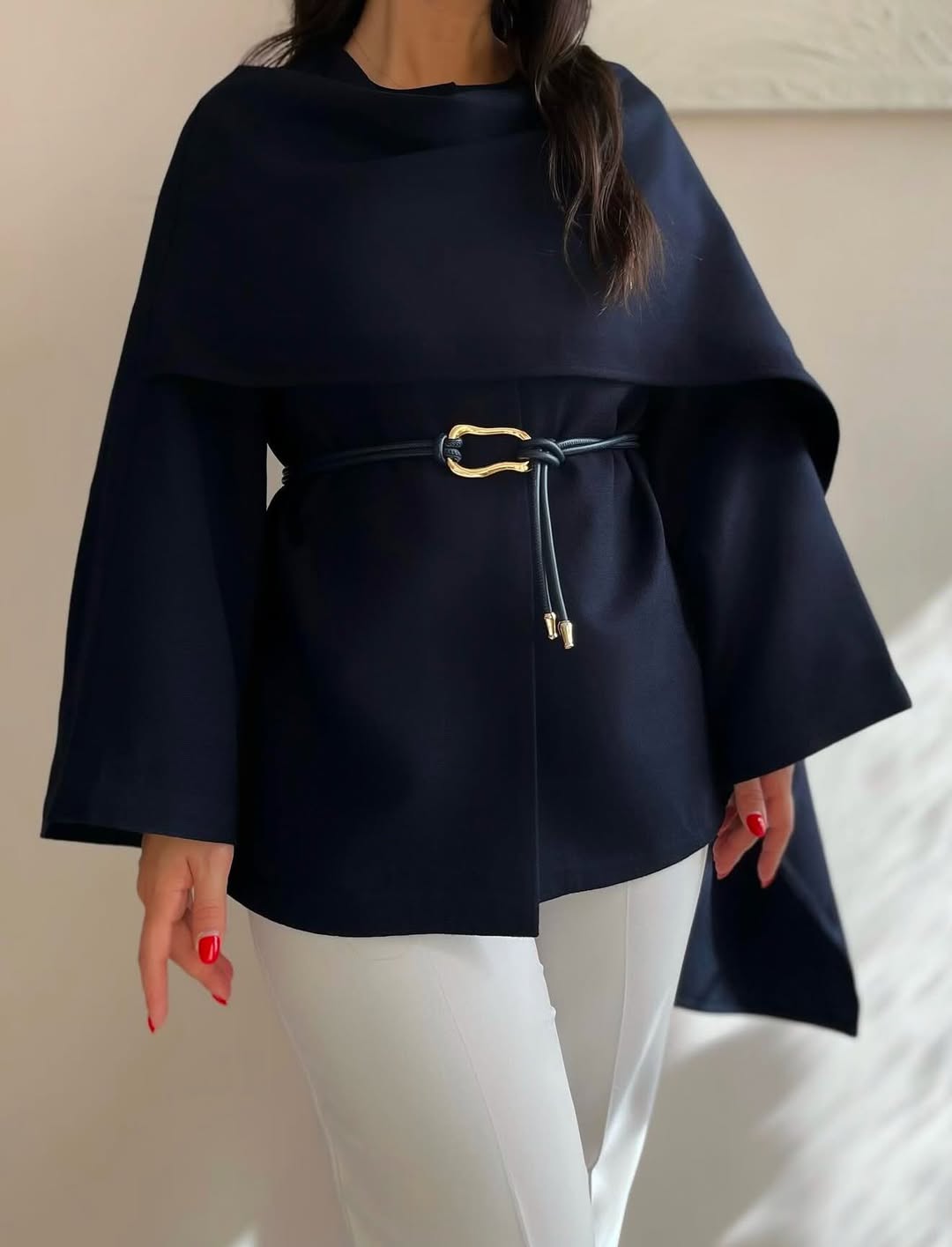 پانچو زنانه مزونی در جنس فوتر کوبیده دورو اورجینال مدل شال