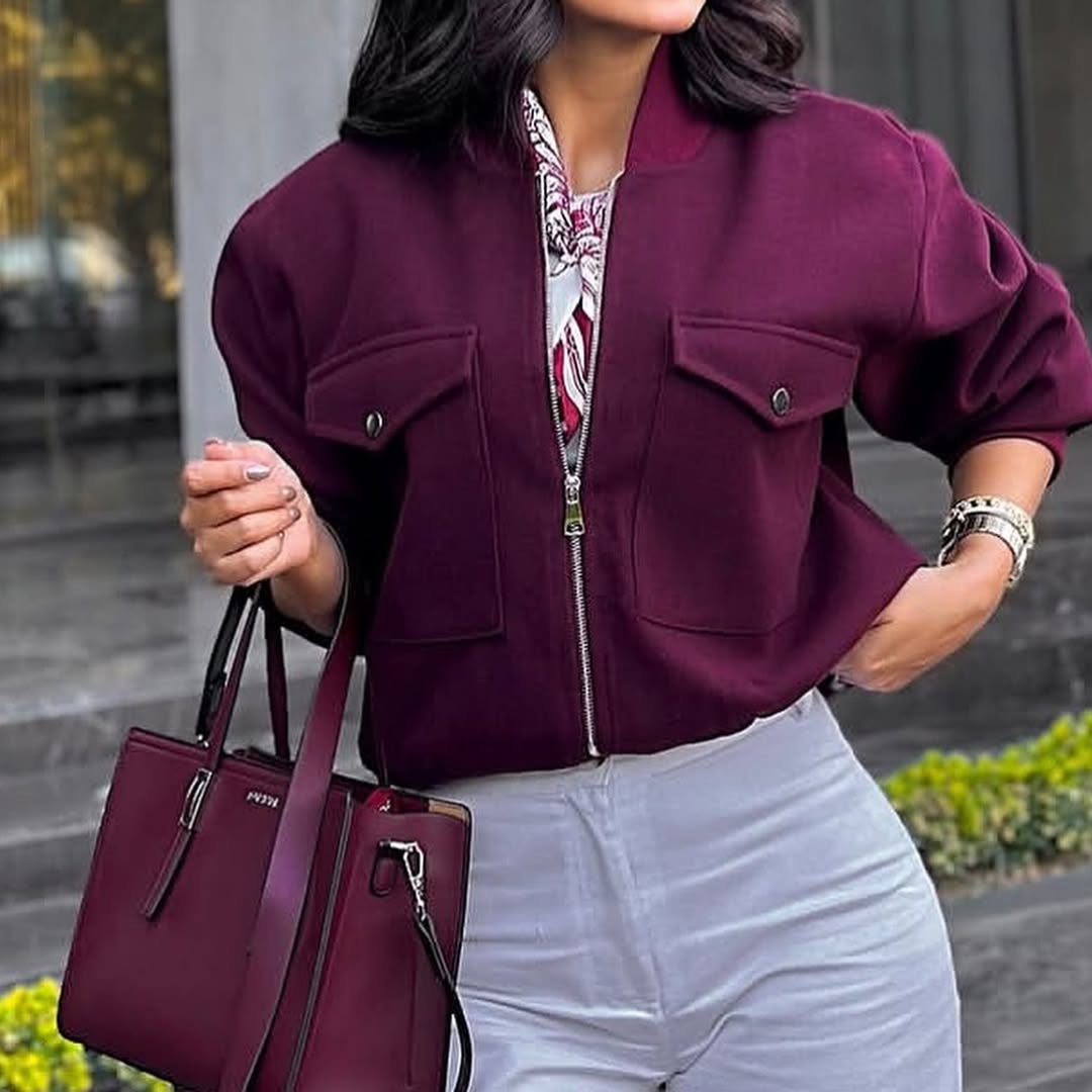 بامبر پاییزه زنانه در جنس فوتر کوبیده دورو اورجینال مدل یلدا