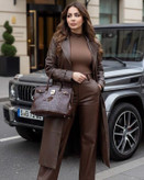 پالتو و شلوار زنانه در جنس چرم وارداتی مدل شایلی