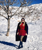 ست پالتو و دامن زنانه در جنس فوتر کوبیده دورو اورجینال 🇹🇷 مدل جیران