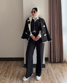 ست کت و شلوار زنانه در جنس کرپ دیپلمات مدل مینا