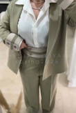 ست کت و شلوار زنانه در جنس کرپ باربی مدل سن سون