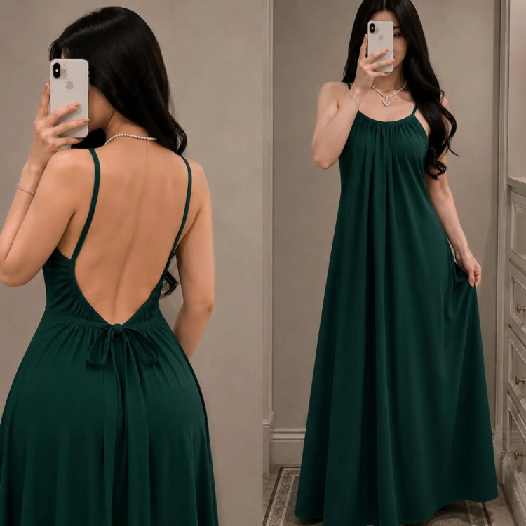 پیراهن زنانه در جنس الیزه مدل اشرفی